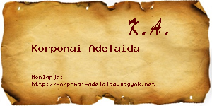 Korponai Adelaida névjegykártya
